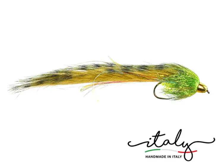 Large Marble Trout Zonker Olive Grizzly