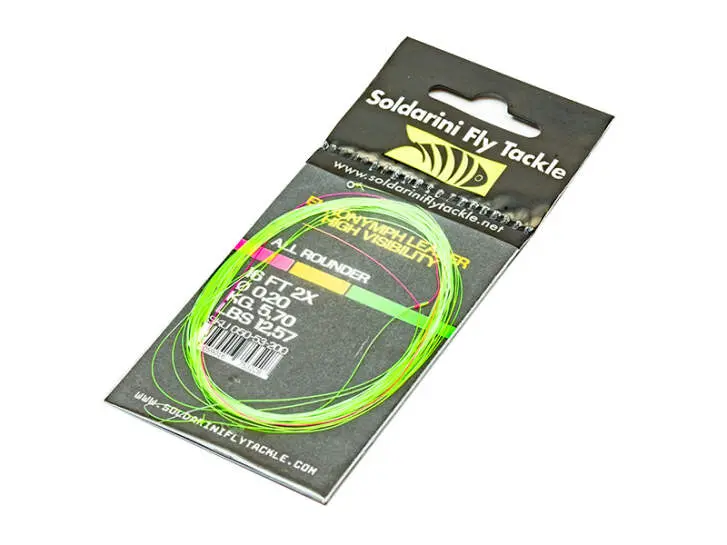 sft EURO NYMPH LEADER HIGH VISIBILITY all rounder - 490 cm / 16 ft - 0,20 mm - fluo chartreuse