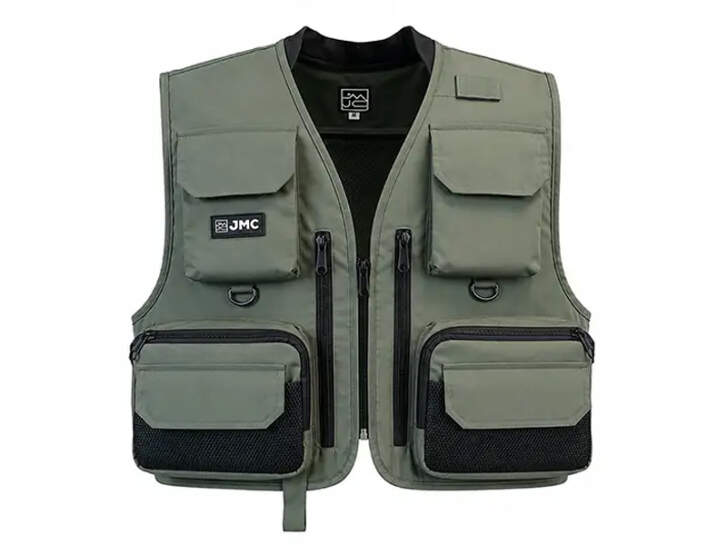 Perbai Gilet Uomo Utility Cargo - Leggero E Resistente All'Acqua Per Pesca, Safari, Viaggi - Con 10 Tasche (Rosso, X-Large) - 4
