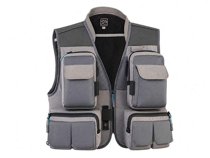 Gnveub Gilet Da Pesca Uomo – Leggero, Asciugatura Rapida, Antivento – Multitasca Con Cerniere E Coulisse – Ideale Per Campeggio, Caccia, Trekking E Viaggi