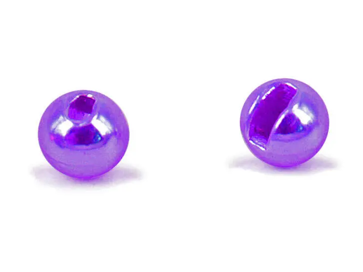 Tungsten beads slotted - METALLIC PURPLE - 100 pc. - 4,0 mm