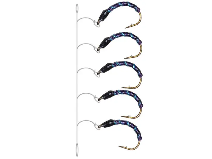 Coregonus line - Fluorocar. 0,18 mm - DARK PURPLE + BLUE PEARL RIB 12