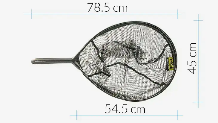 Net Measure Landing net with integrated magnetic release COMPETITION TROUT RUBBER